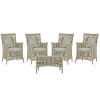 4 Poltronas E 1 Mesa Igapó Alumínio Fendi Corda Náutica E3 Rami - 6