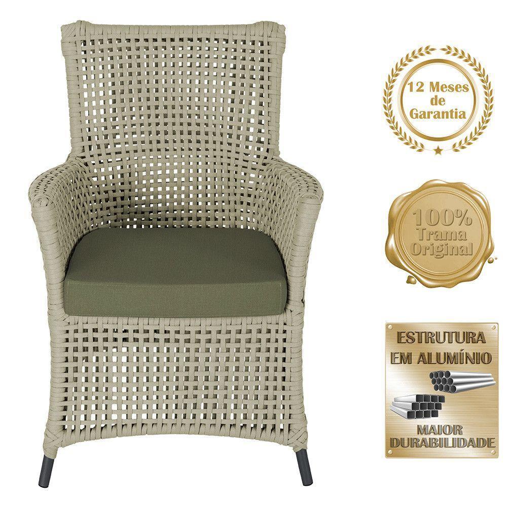 4 Poltronas E 1 Mesa Igapó Alumínio Preta Corda Náutica E13 Rami - 4