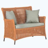 1 Sofá área Externa Igapó Alumínio Marrom Corda Náutica E3 Terra Cota - 1