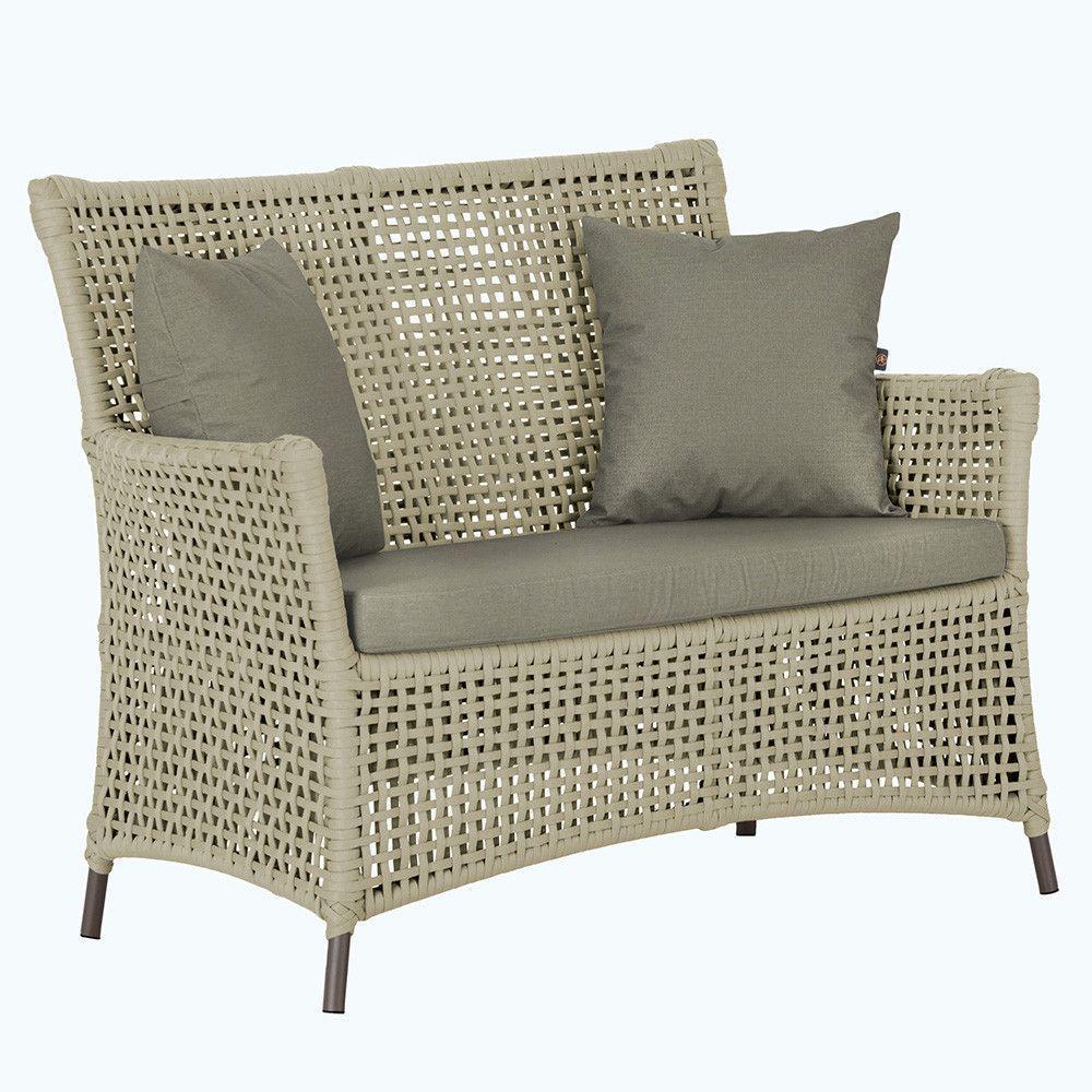 1 Sofá área Externa Igapó Alumínio Marrom Corda Náutica E8 Rami - 1