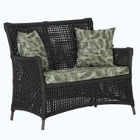 1 Sofá área Externa Igapó Alumínio Marrom Corda Náutica E5 Preto - 1