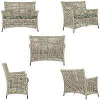 1 Sofá área Externa Igapó Alumínio Marrom Corda Náutica E5 Rami - 6