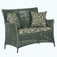 1 Sofá área Externa Igapó Alumínio Marrom Corda Náutica E5 Verde - 1