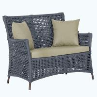 1 Sofá área Externa Igapó Alumínio Marrom Corda Náutica E7 Prata - 10