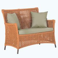 1 Sofá área Externa Igapó Alumínio Marrom Corda Náutica E7 Terra Cota - 1