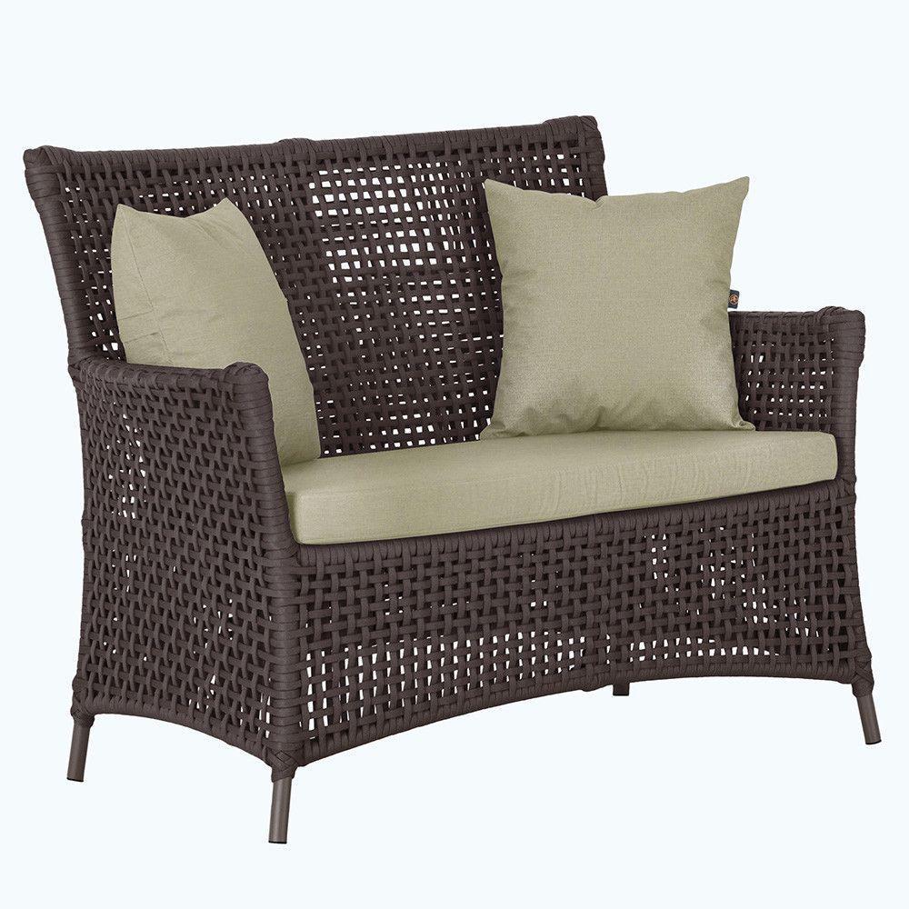 1 Sofá área Externa Igapó Alumínio Marrom Corda Náutica E7 Marrom - 1