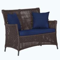 1 Sofá área Externa Igapó Alumínio Preta Corda Náutica E10 Marrom - 1