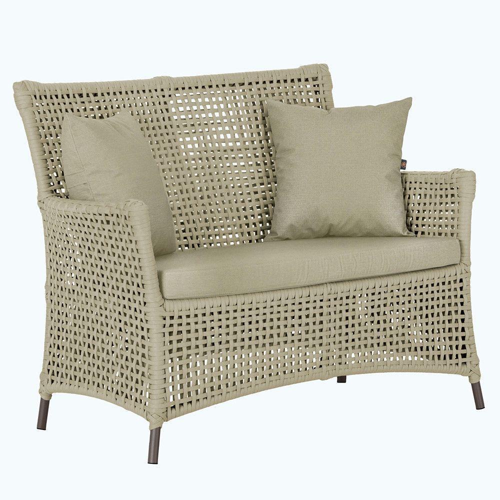 1 Sofá área Externa Igapó Alumínio Marrom Corda Náutica E7 Rami - 1