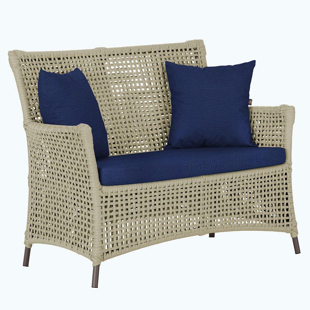 1 Sofá área Externa Igapó Alumínio Marrom Corda Náutica E10 Rami - 1