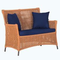 1 Sofá área Externa Igapó Alumínio Marrom Corda Náutica E10 Terra Cota - 1