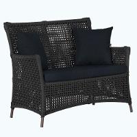 1 Sofá área Externa Igapó Alumínio Marrom Corda Náutica E12 Preto - 1