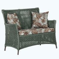 1 Sofá área Externa Igapó Alumínio Marrom Corda Náutica E6 Verde - 1