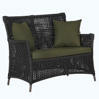 1 Sofá área Externa Igapó Alumínio Marrom Corda Náutica E13 Preto - 1