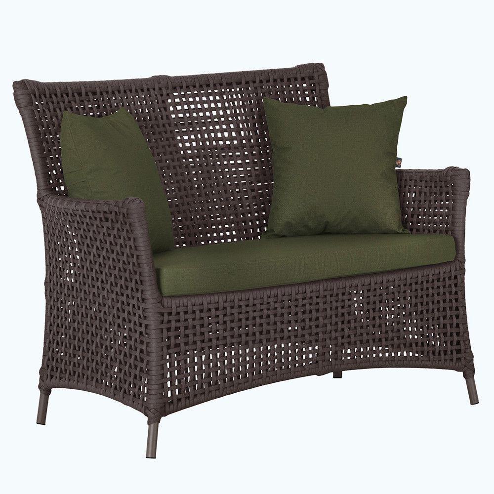 1 Sofá área Externa Igapó Alumínio Marrom Corda Náutica E13 Marrom - 1