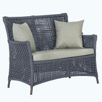 1 Sofá área Externa Igapó Alumínio Marrom Corda Náutica E3 Prata - 1