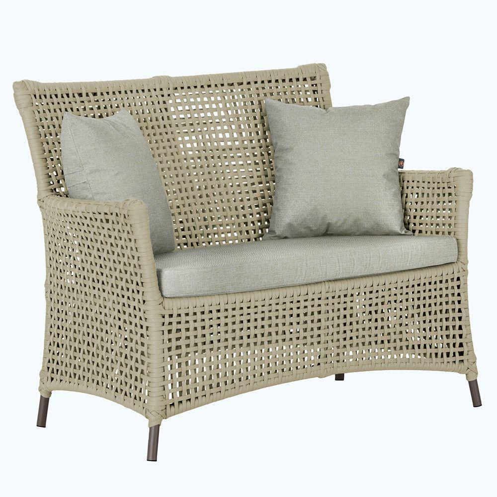 1 Sofá área Externa Igapó Alumínio Marrom Corda Náutica E3 Rami - 1