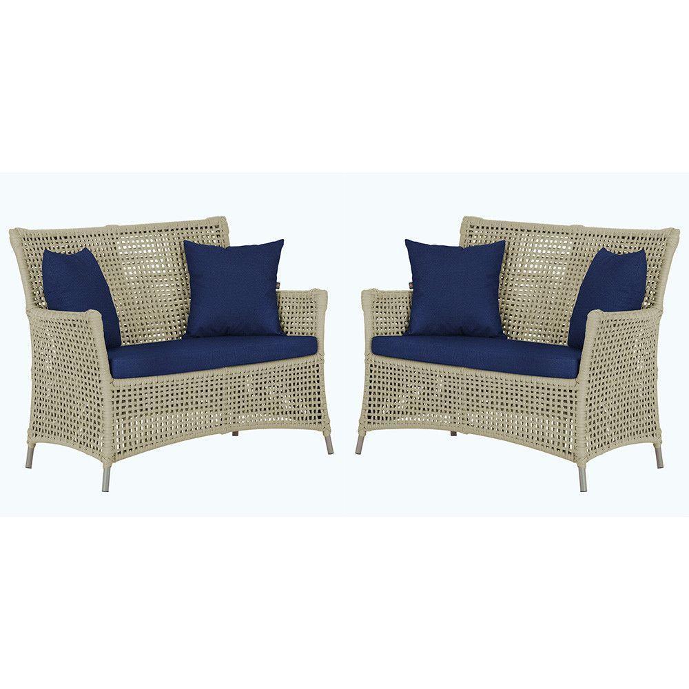 2 Sofás área Externa Igapó Alumínio Fendi Corda Náutica E10 Rami - 1