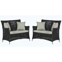 2 Sofás área Externa Igapó Alumínio Fendi Corda Náutica E3 Preto - 1