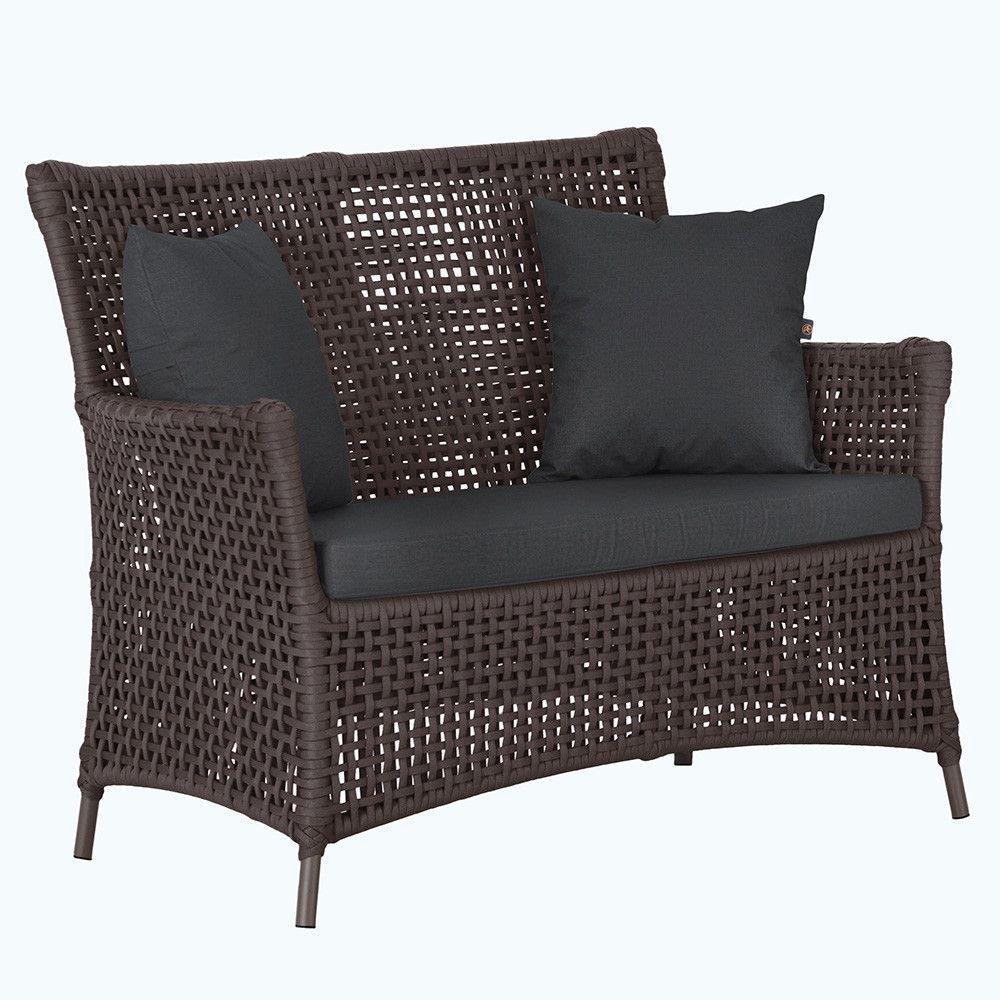 1 Sofá área Externa Igapó Alumínio Marrom Corda Náutica E11 Marrom - 1