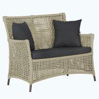 1 Sofá área Externa Igapó Alumínio Marrom Corda Náutica E11 Rami - 1