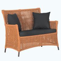 1 Sofá área Externa Igapó Alumínio Marrom Corda Náutica E11 Terra Cota - 1