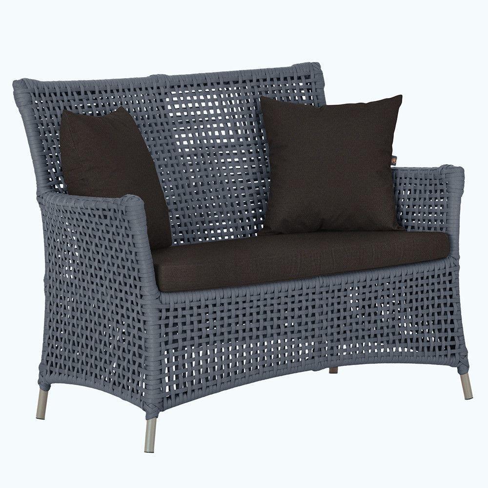 1 Sofá área Externa Igapó Alumínio Fendi Corda Náutica E9 Prata - 1