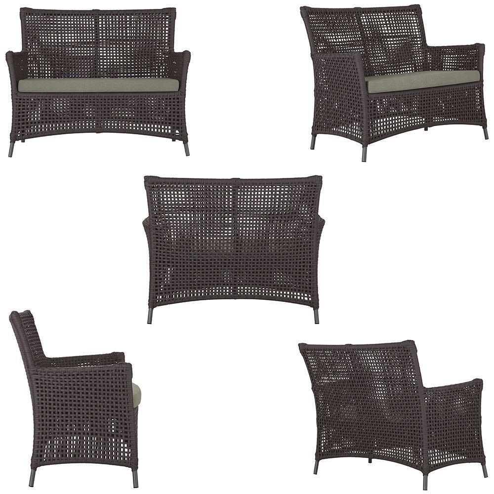 1 Sofá área Externa Igapó Alumínio Preta Corda Náutica E8 Marrom - 2