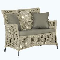 1 Sofá área Externa Igapó Alumínio Preta Corda Náutica E8 Rami - 1