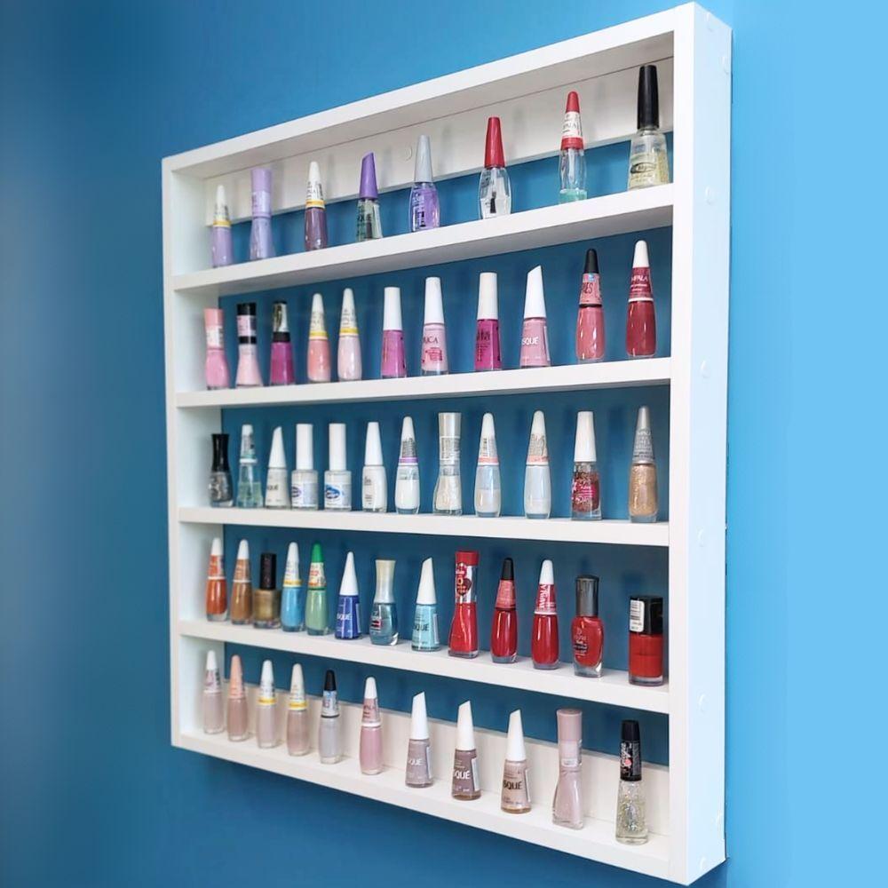 Expositor Esmaltes Branco Espaço Para 200 Esmaltes 60x63x6 - 2