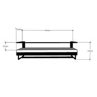 Adega Bar Bebida Com Porta Taça 65 Cm Preto