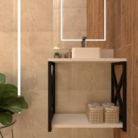 Gabinete Para Banheiro Mdf Branco Não Enferruja - 5