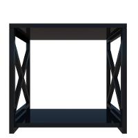 Adega Bar Industrial Para Bebidas Prateleira Dupla Mdf Preto - 1