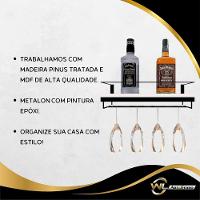 Adega Bar Bebida Com Porta Taça 50cm Branco