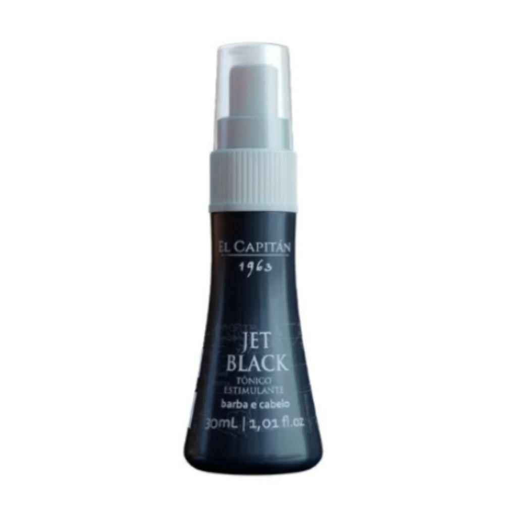Tônico Estimulante Barba E Cabelo Jet Black 30ml El Capitan - 2
