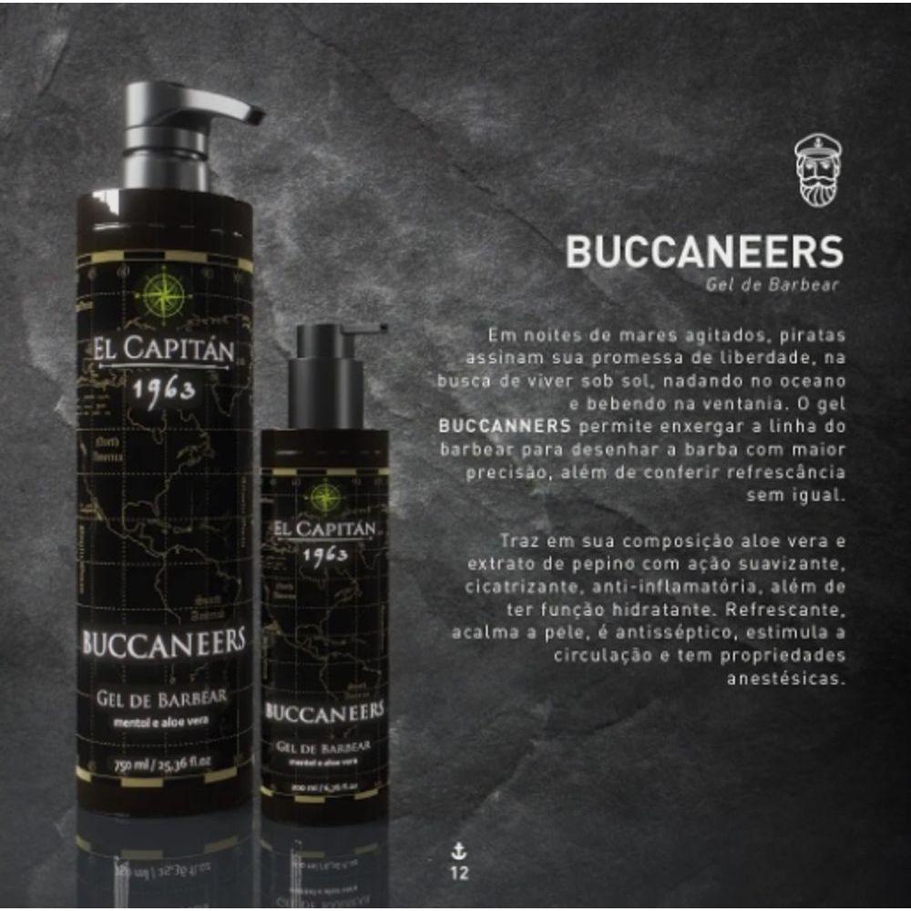Gel De Barbear Buccaneers 750ml El Capitán - 2