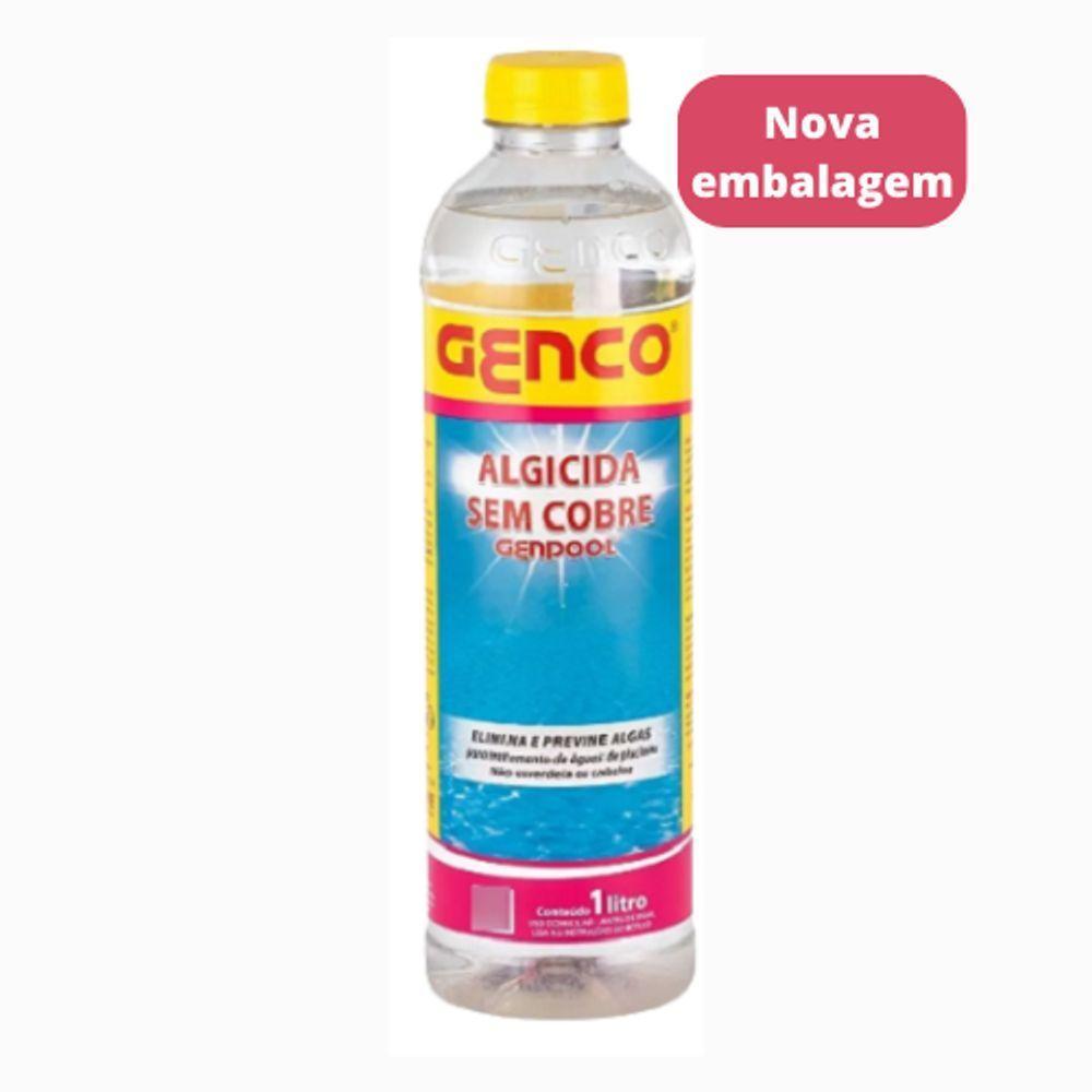 Genpool Algicida Sem Cobre Elimina Alga Agua Piscina Genco - 1