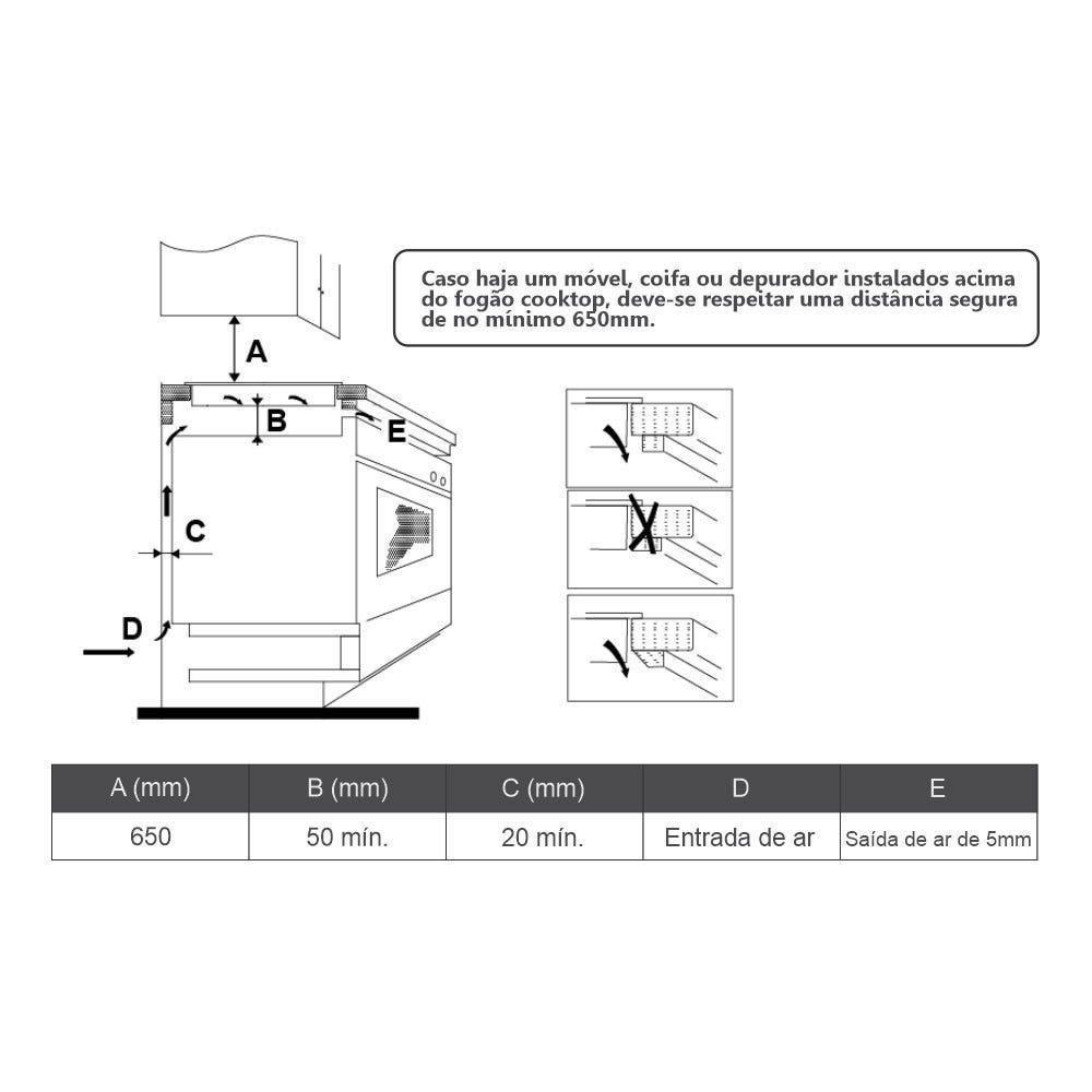Cooktop Mueller 4 Bocas de Indução com Turbo MCI014BG1 220V - 9