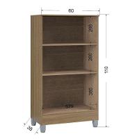 Cômoda 868 4 Gavetas E 1 Porta Com Armário Multiuso 2 Portas Pequeno Castanho Off White - Poquema - 5