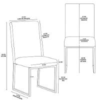 Kit 4 Cadeiras Para Mesa De Jantar Base Industrial Dourado Balaqui Azul Marinho - 6