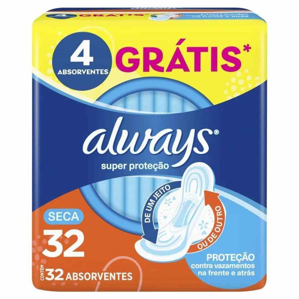 Absorvente Always Básico Seca Abas Com 32 - 1