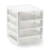 Gaveteiro Pequeno Branco C/ 4 Gavetas Nitron - 1