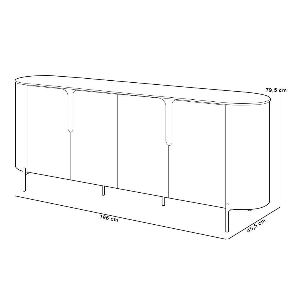 Kit Aparador Buffet Lia Com Cristaleira Tarsila Orgânico D05 Off White Freijó - 9