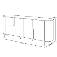 Kit Aparador Buffet Lia Com Cristaleira Tarsila Orgânico D05 Off White Freijó - 9