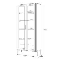 Kit Aparador Buffet Lia Com Cristaleira Tarsila Orgânico D05 Off White Freijó - 10