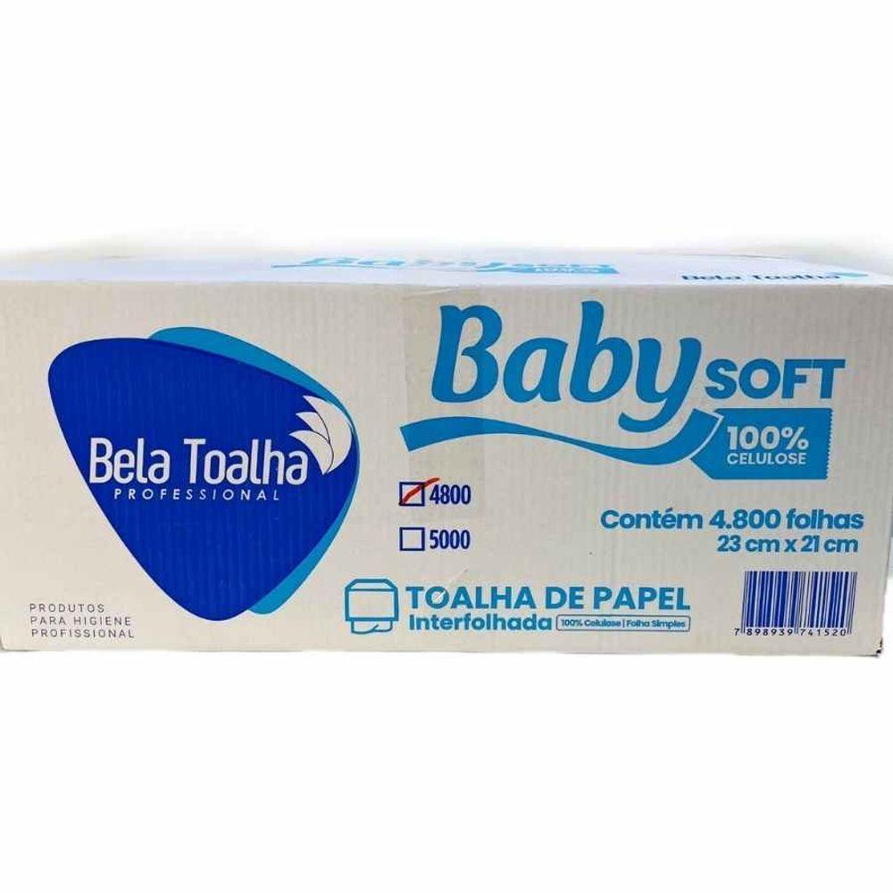 Papel Interfolha Branco 2d 23x21 100% Baby Com 4800 Folhas - 1