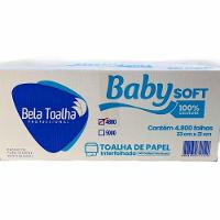 Papel Interfolha Branco 2d 23x21 100% Baby Com 4800 Folhas - 1