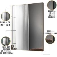 Kit Aparador Buffet Bar Living Santiago Cristaleira Adega Síria E Espelho Ibiza B01 Off White - 7