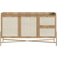 Aparador Buffet Para Sala De Jantar 139cm Industrial Indy A03 Hanover Dourado