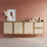 Aparador Buffet Para Sala De Jantar 183cm Industrial Indy A03 Hanover Dourado - 2