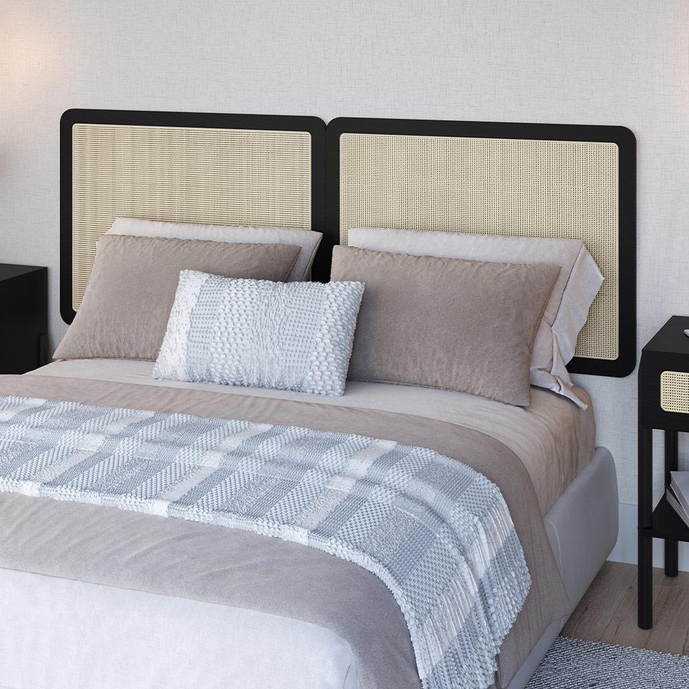 Cabeceira Cama Box Casal Queen Painel Com Telinha 160cm Moss A03 Nero - 4